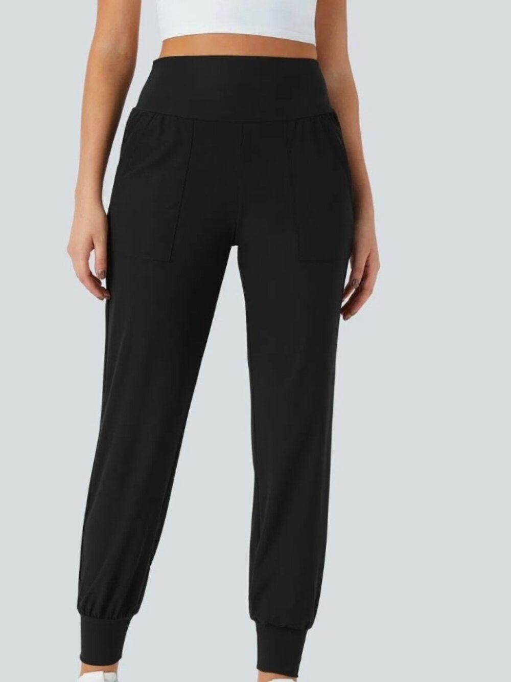 HALARA Black High-Waist Pocket Joggers